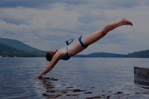 Woman Dive into Water